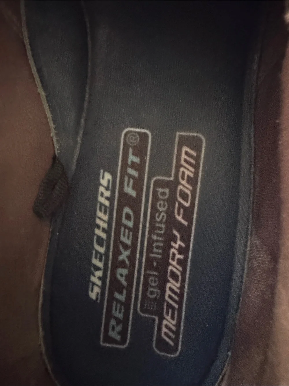 Skechers relaxed fit Men’s Brown Leather Slip-On Casual Loafers 9.5
